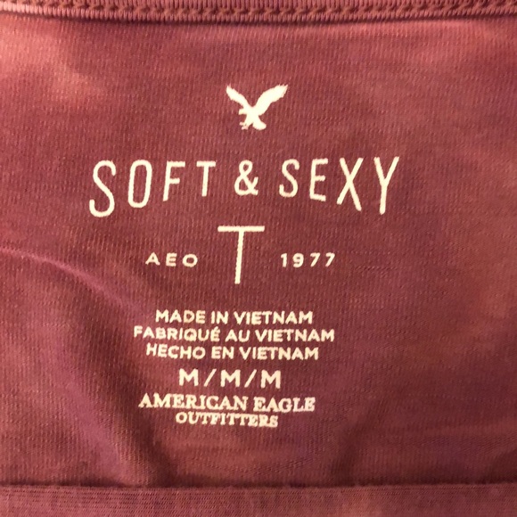 American Eagle Soft & Sexy tie dye pullover long sleeve hippie boho SZ M flare - Picture 7 of 11